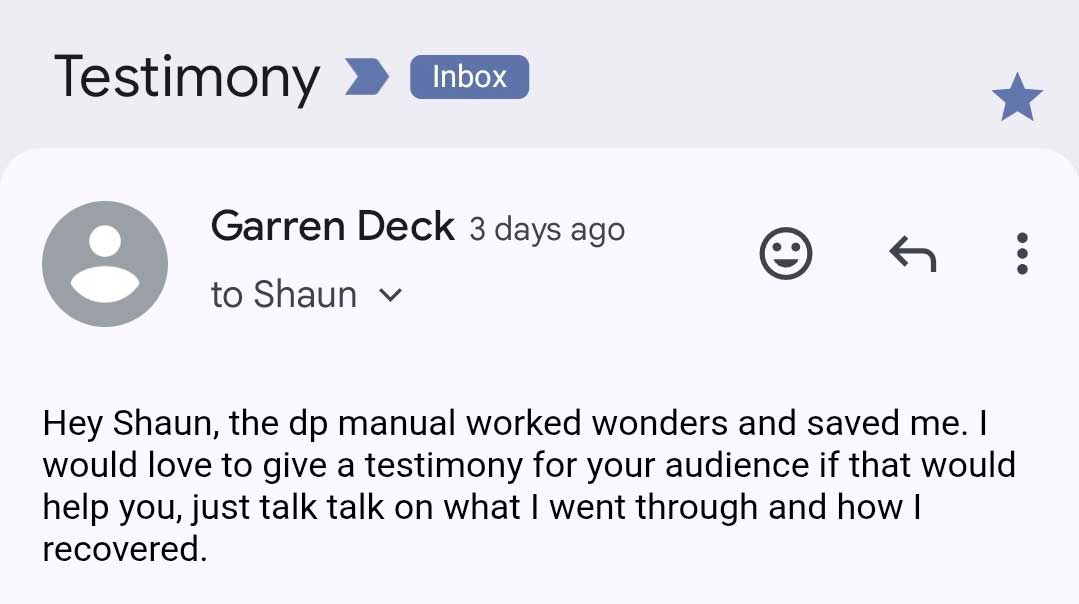 Garren DPDR Recovery Story