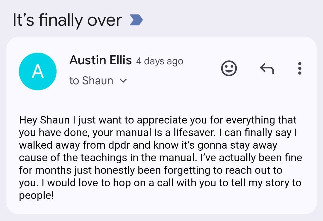 Austin's DPDR Recovery Story
