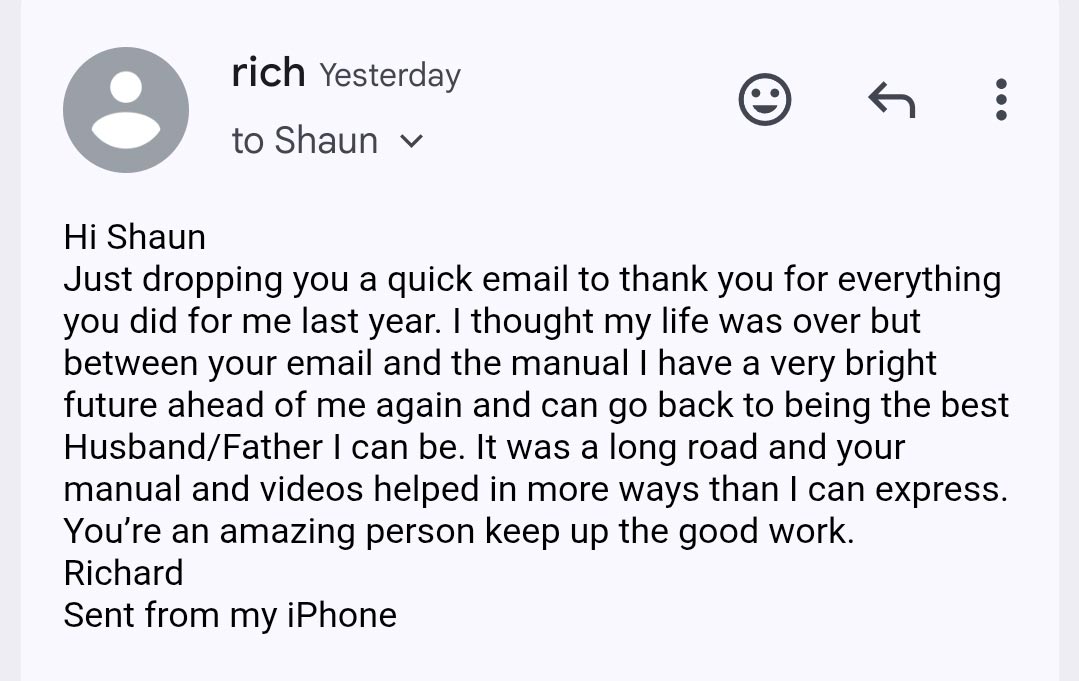 Richard's DPDR Recovery Story