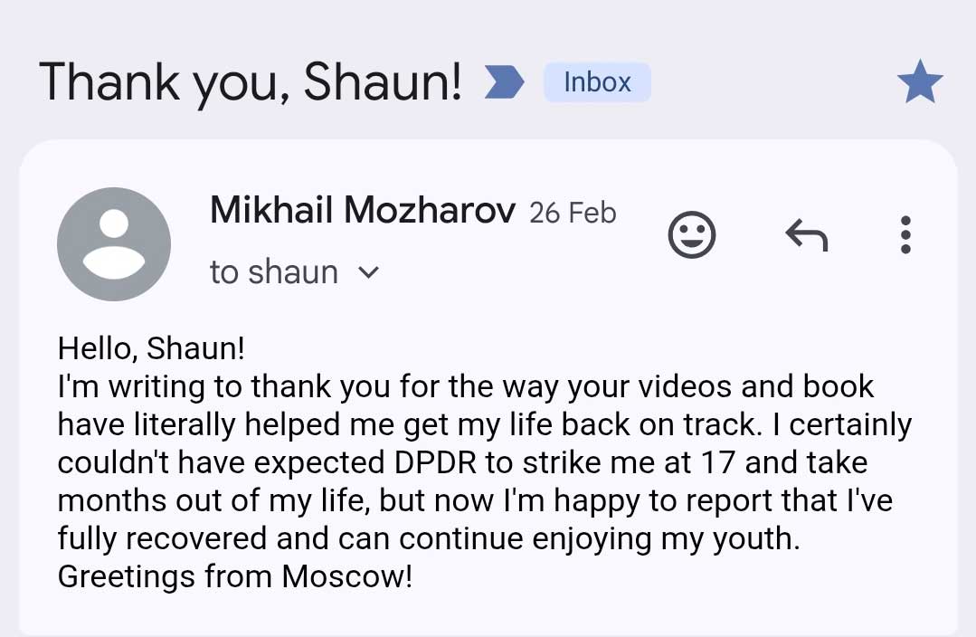 Mikhail's DPDR Recovery Story