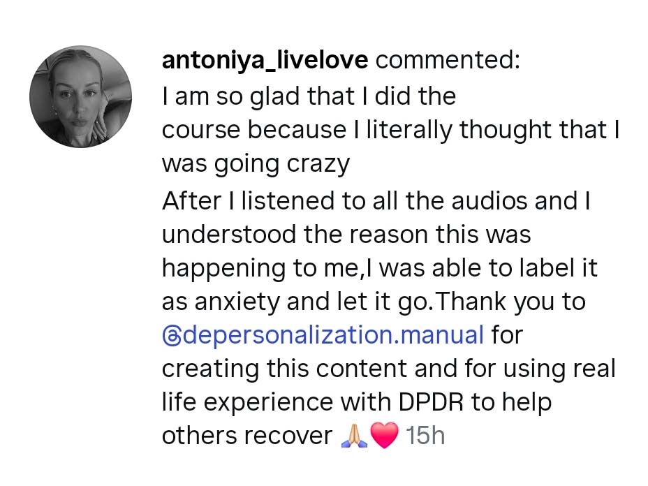 Antoniya's DPDR Recovery Story