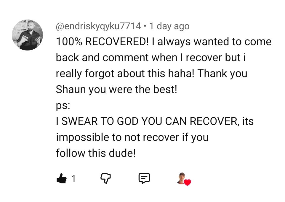 Endrisk's DPDR Recovery Story